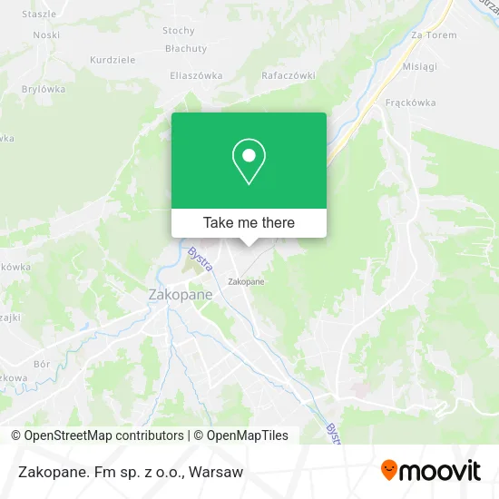 Карта Zakopane. Fm sp. z o.o.