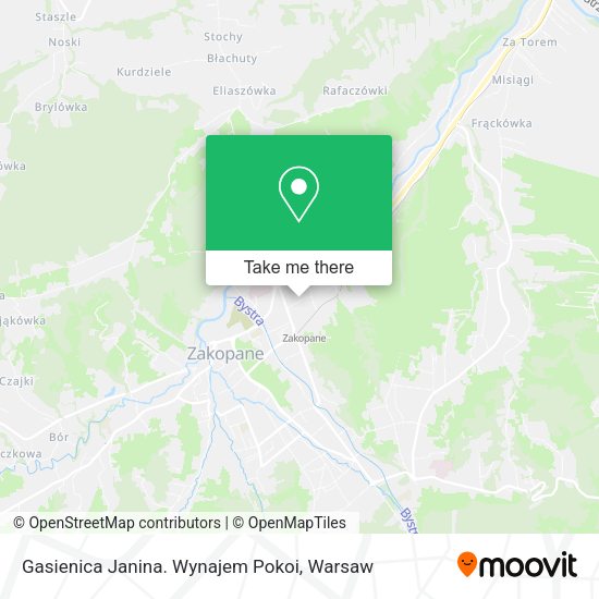 Gasienica Janina. Wynajem Pokoi map