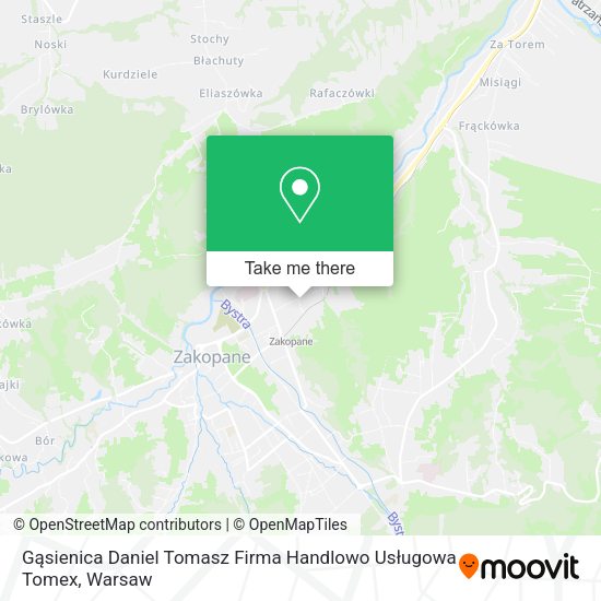 Gąsienica Daniel Tomasz Firma Handlowo Usługowa Tomex map