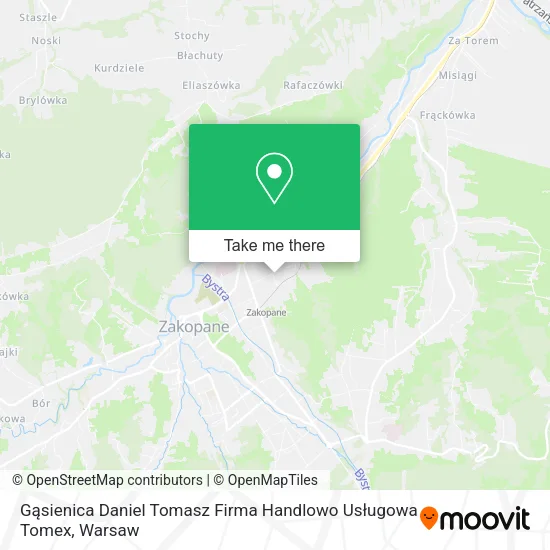 Карта Gąsienica Daniel Tomasz Firma Handlowo Usługowa Tomex