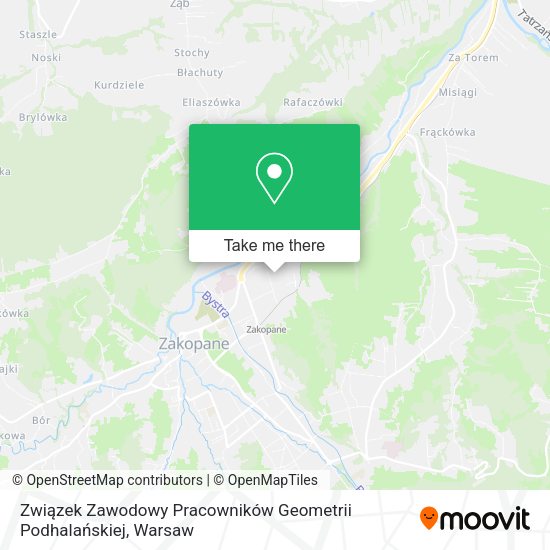 Związek Zawodowy Pracowników Geometrii Podhalańskiej map