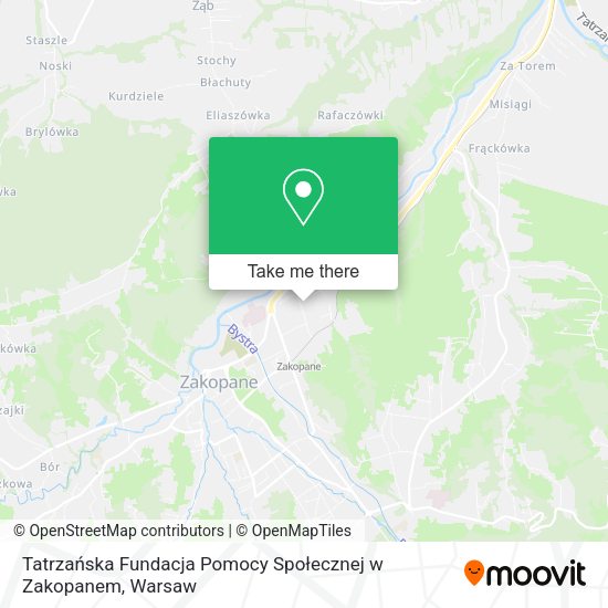 Tatrzańska Fundacja Pomocy Społecznej w Zakopanem map