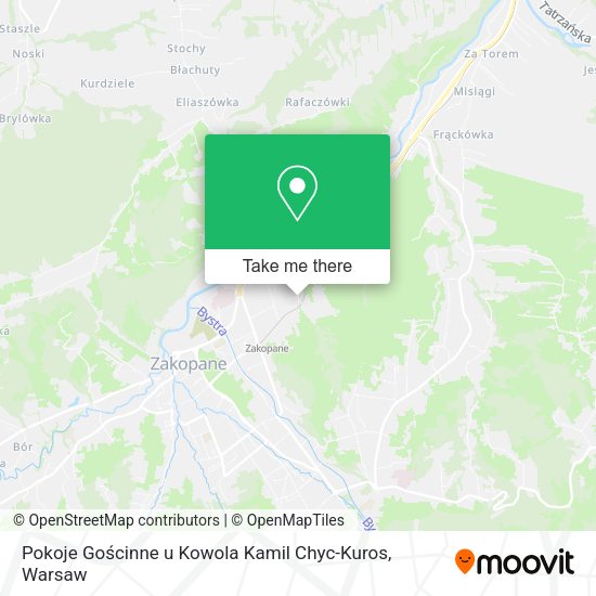 Pokoje Gościnne u Kowola Kamil Chyc-Kuros map