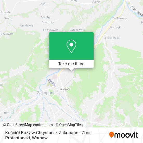 Kościół Boży w Chrystusie, Zakopane - Zbór Protestancki map