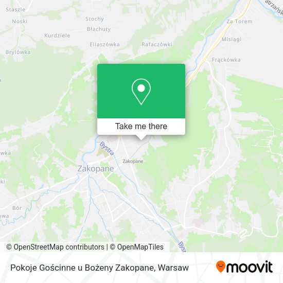 Карта Pokoje Gościnne u Bożeny Zakopane