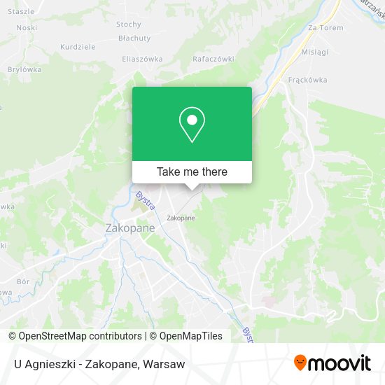 U Agnieszki - Zakopane map