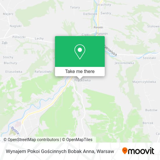 Wynajem Pokoi Gościnnych Bobak Anna map