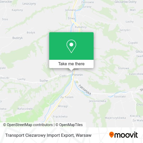 Transport Ciezarowy Import Export map