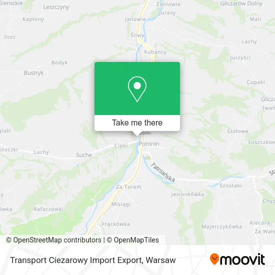 Карта Transport Ciezarowy Import Export