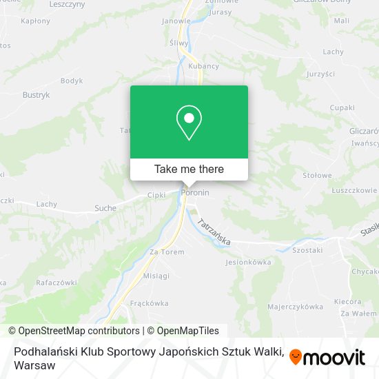 Podhalański Klub Sportowy Japońskich Sztuk Walki map