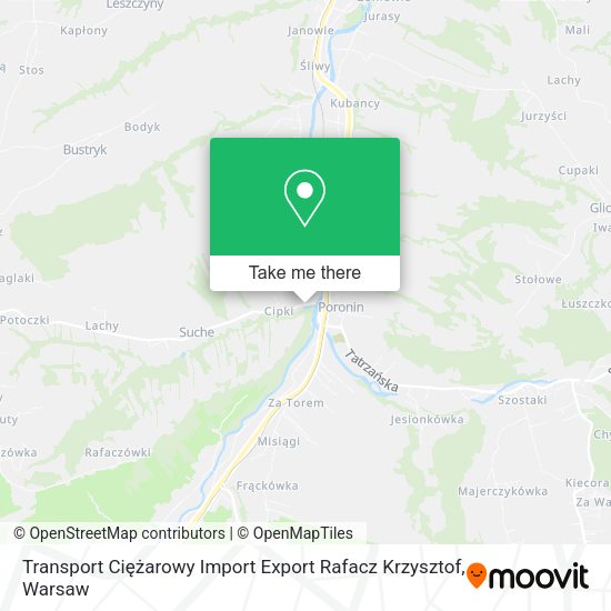 Transport Ciężarowy Import Export Rafacz Krzysztof map