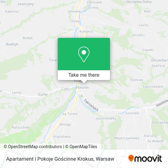 Apartament i Pokoje Gościnne Krokus map