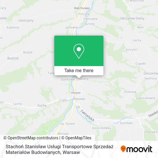 Карта Stachoń Stanisław Usługi Transportowe Sprzedaż Materiałów Budowlanych