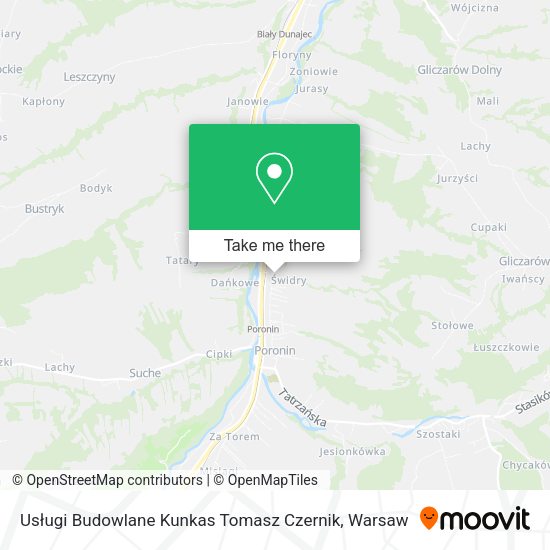 Usługi Budowlane Kunkas Tomasz Czernik map