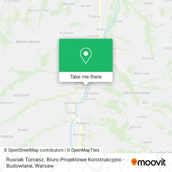 Rusnak Tomasz. Biuro Projektowe Konstrukcyjno - Budowlane map