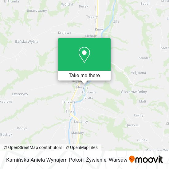 Kamińska Aniela Wynajem Pokoi i Żywienie map