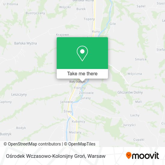 Ośrodek Wczasowo-Kolonijny Groń map