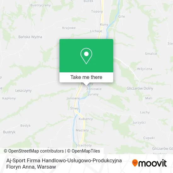 Карта Aj-Sport Firma Handlowo-Usługowo-Produkcyjna Floryn Anna