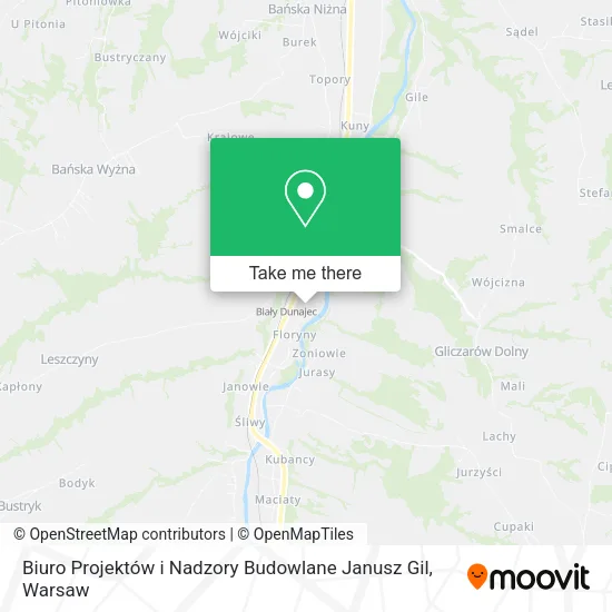 Карта Biuro Projektów i Nadzory Budowlane Janusz Gil