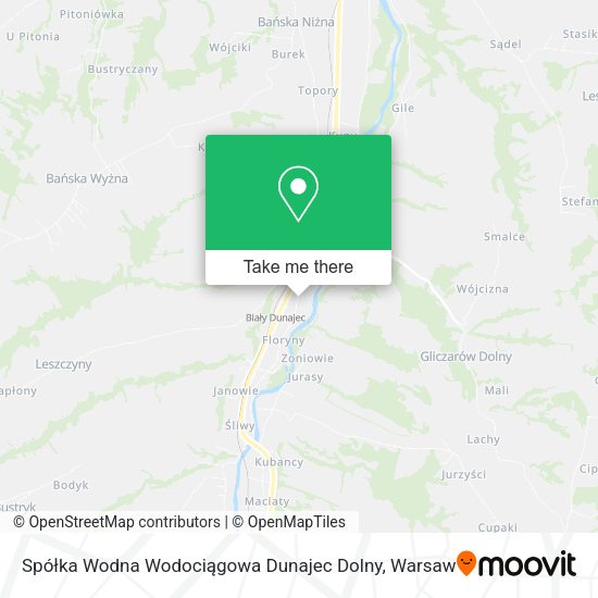 Spółka Wodna Wodociągowa Dunajec Dolny map