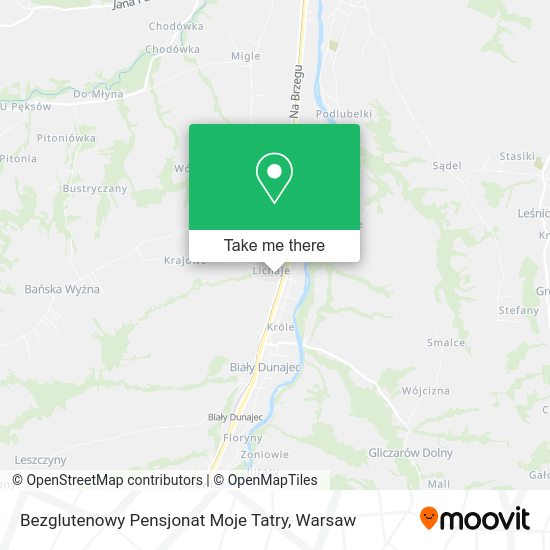 Bezglutenowy Pensjonat Moje Tatry map