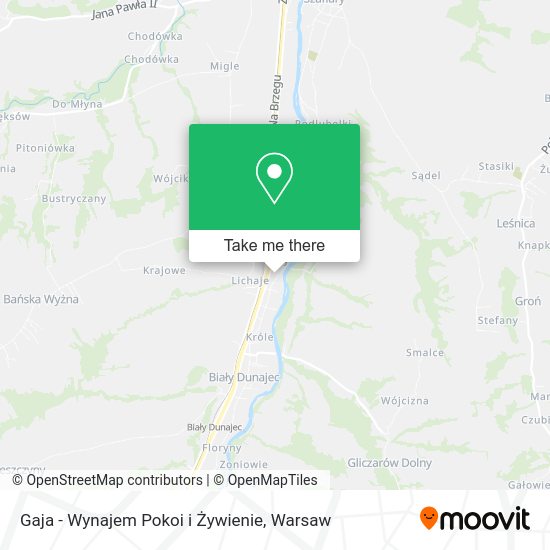 Gaja - Wynajem Pokoi i Żywienie map