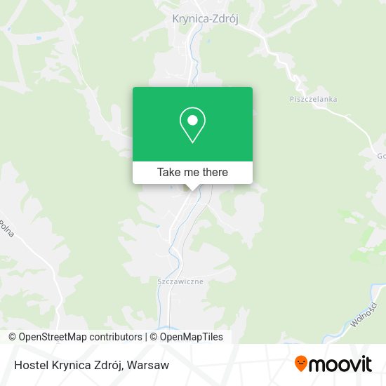 Hostel Krynica Zdrój map