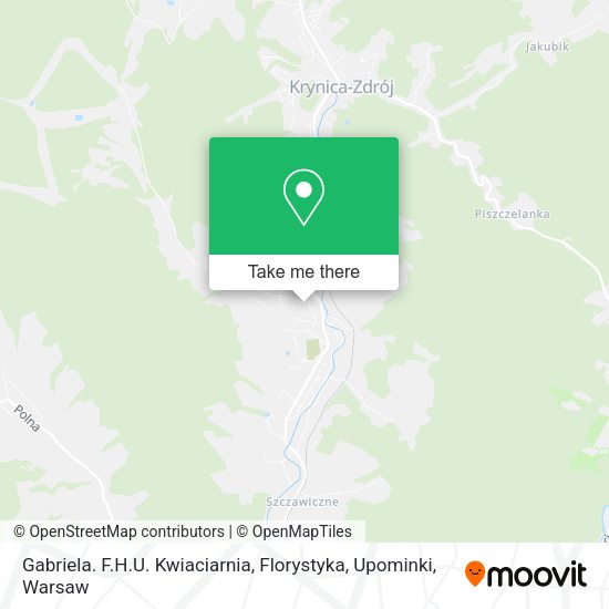 Gabriela. F.H.U. Kwiaciarnia, Florystyka, Upominki map