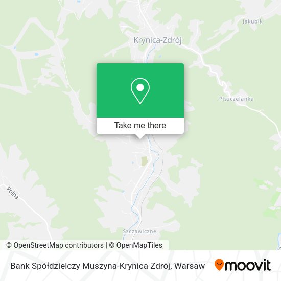 Bank Spółdzielczy Muszyna-Krynica Zdrój map