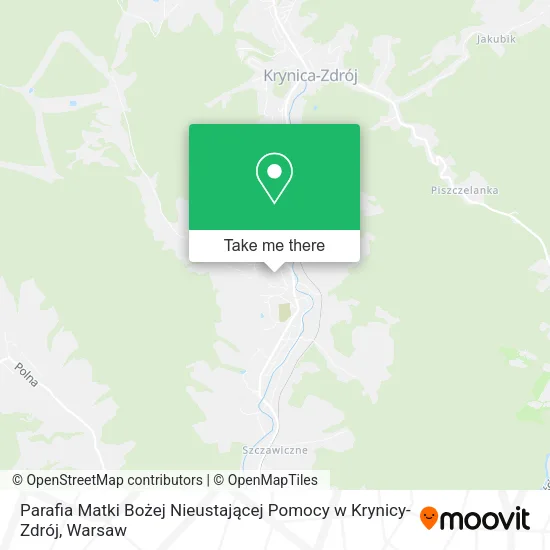 Карта Parafia Matki Bożej Nieustającej Pomocy w Krynicy-Zdrój