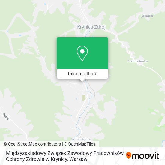 Międzyzakładowy Związek Zawodowy Pracowników Ochrony Zdrowia w Krynicy map