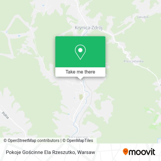 Pokoje Gościnne Ela Rzeszutko map