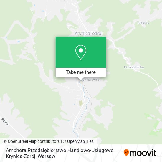 Amphora Przedsiębiorstwo Handlowo-Usługowe Krynica-Zdrój map