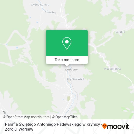 Parafia Świętego Antoniego Padewskiego w Krynicy - Zdroju map