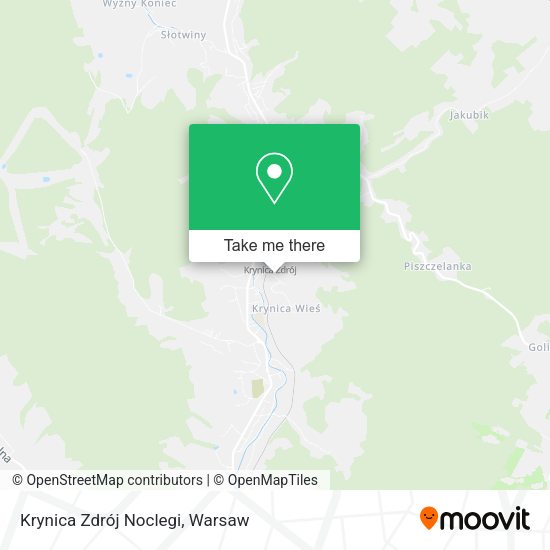 Krynica Zdrój Noclegi map