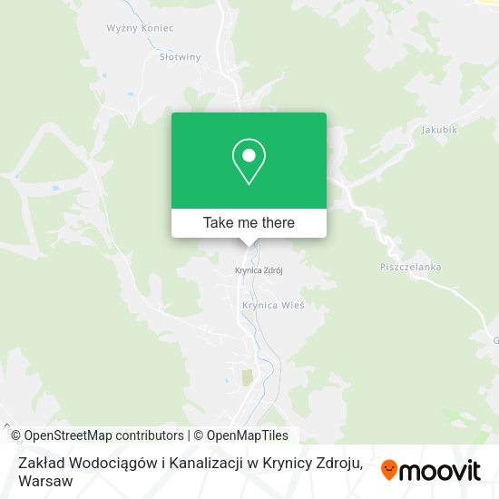 Zakład Wodociągów i Kanalizacji w Krynicy Zdroju map