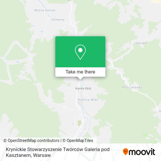 Krynickie Stowarzyszenie Twórców Galeria pod Kasztanem map