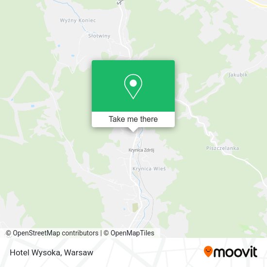 Hotel Wysoka map