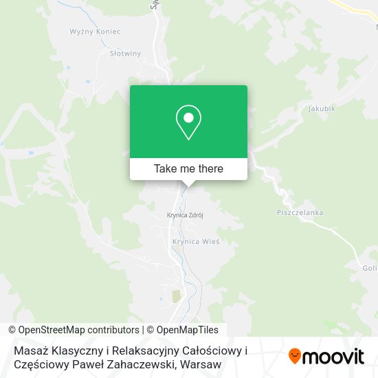 Masaż Klasyczny i Relaksacyjny Całościowy i Częściowy Paweł Zahaczewski map