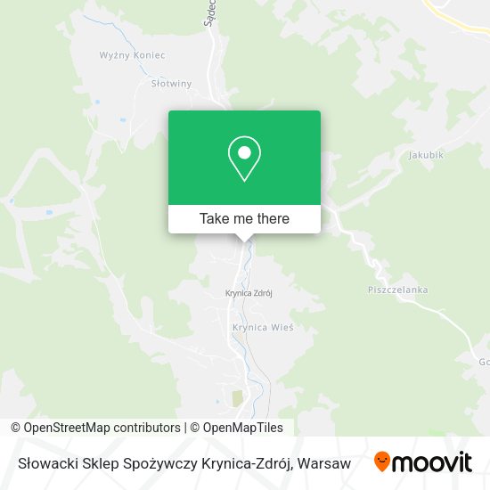 Słowacki Sklep Spożywczy Krynica-Zdrój map