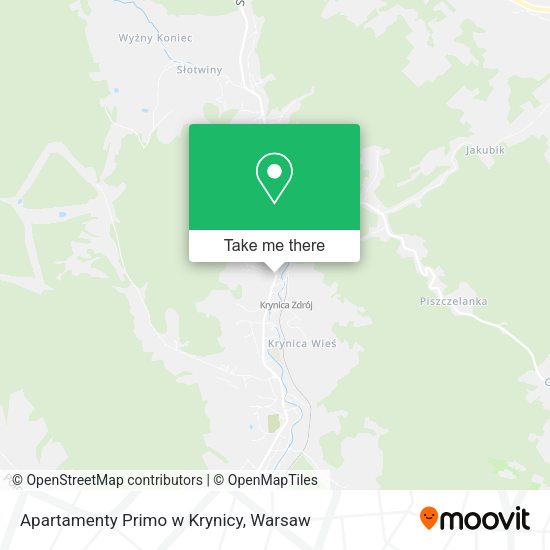 Apartamenty Primo w Krynicy map