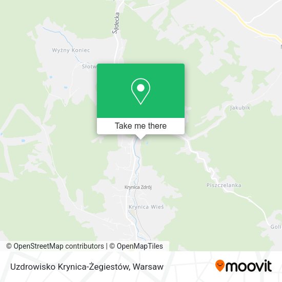 Карта Uzdrowisko Krynica-Żegiestów