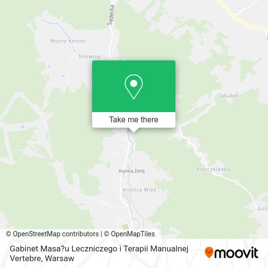 Gabinet Masa?u Leczniczego i Terapii Manualnej Vertebre map