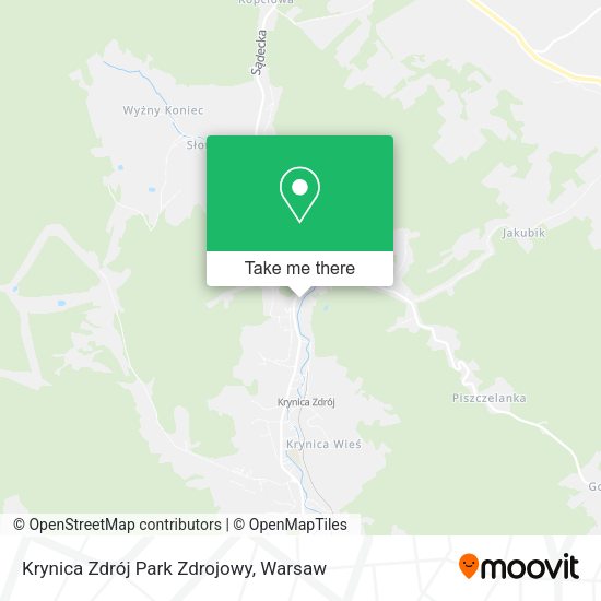 Krynica Zdrój Park Zdrojowy map