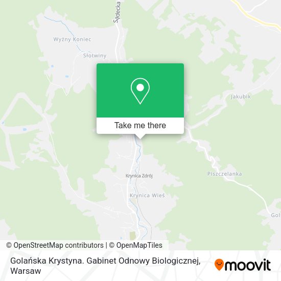 Golańska Krystyna. Gabinet Odnowy Biologicznej map