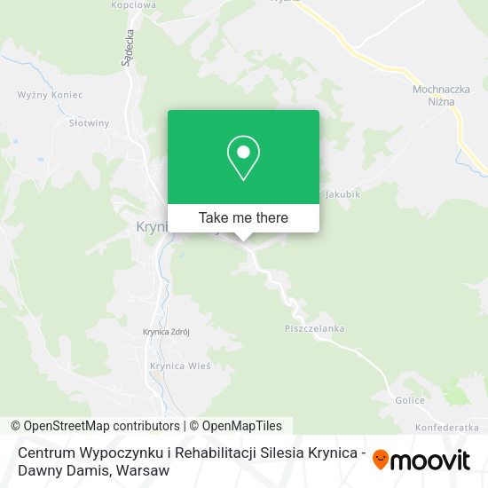 Centrum Wypoczynku i Rehabilitacji Silesia Krynica - Dawny Damis map