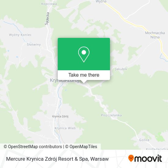 Mercure Krynica Zdrój Resort & Spa map