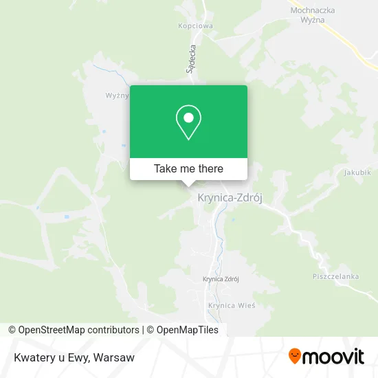 Карта Kwatery u Ewy