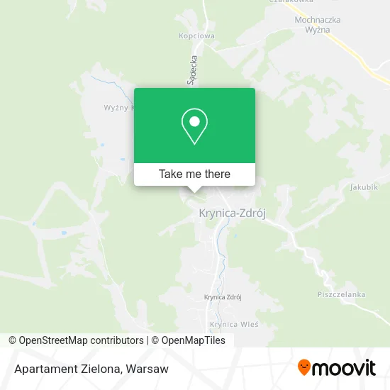 Карта Apartament Zielona