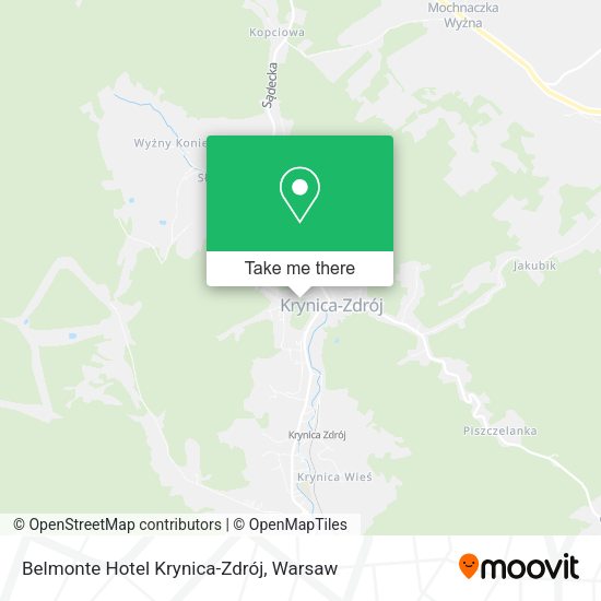 Belmonte Hotel Krynica-Zdrój map